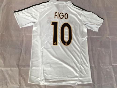 with LFP Patch Retro Jersey 2004-2005 Real Madrid FIGO 10 Home Soccer Jersey