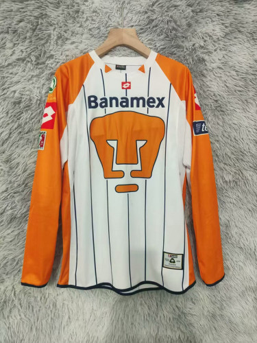 Long Sleeve Retro Jersey 2004 Pumas Home Soccer Jersey Vintage Football Shirt