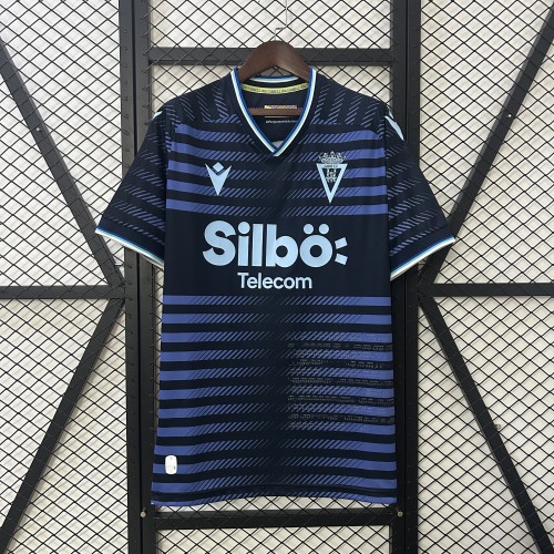 Fans Version CADIZ 2024-2025 Cadiz Third Away Dark Blue Soccer Jersey Football Shirt