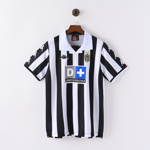 Retro Jersey 1999-2000 Juventus Home Black/White Soccer Jersey Vintage Football Shirt