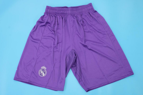 Retro Shorts 2016-2017 Real Madrid Away Purple Soccer Shorts Football Shorts
