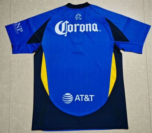 Fan Version 2025-2026 Club America Aguilas Blue Soccer Training Jersey Football Shirt