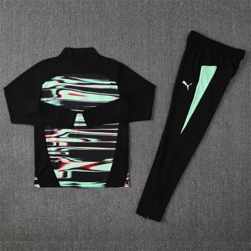 2025 Portugal Black/Green Soccer Training Sweater and Pants Football Kit
