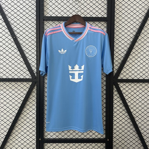 Fan Version 2025-2026 Inter Miami Third Away Blue Soccer Jersey Football Shirt