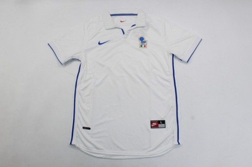 Retro Jersey 1998 Italy Away White Soccer Jersey Vintage Football Shirt