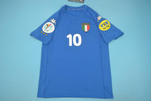 with Patch Retro Jersey Italy 2000 Home Soccer Jersey Vintage Football Shirt
