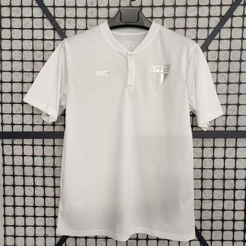 Fans Version 2025-2026 Sao Paulo White Soccer Polo