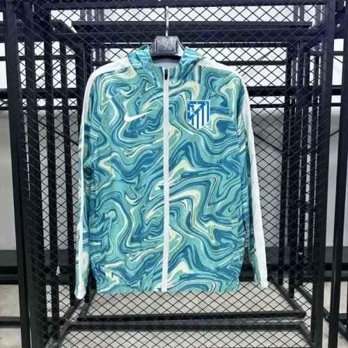 2025-2026 Atletico Madrid Green Soccer Windbreaker Jacket Football Jacket