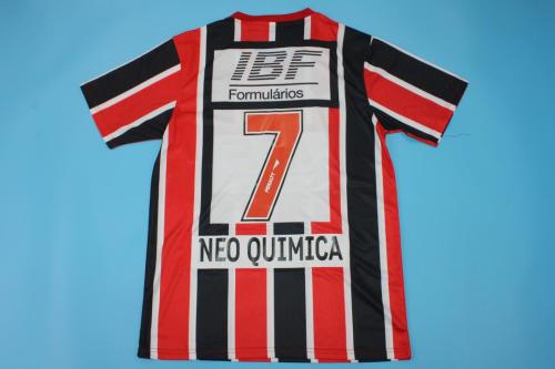 Retro Jersey 1991 Sao Paulo NEO QUIMICA 7 Away Soccer Jersey Vintage Football Shirt
