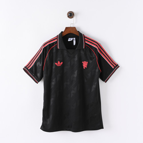 Retro Model 2024-2025 Manchester United Black Soccer Jersey Man United Football Shirt