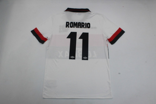 Retro Jersey 1999 Flamengo ROMARIO 11 Away White Soccer Jersey Vintage Football Shirt