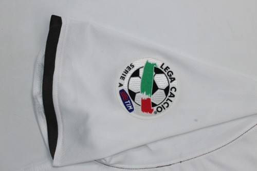 with Scudetto+Serie A Patch Retro Jersey 2008-2009 Inter Milan IBRAHIMOVIC 8 Away White Vintage Soccer Jersey