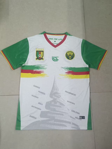 Fan Version 2025 Cameroon Away White Soccer Jersey Cameroun Football Shirt