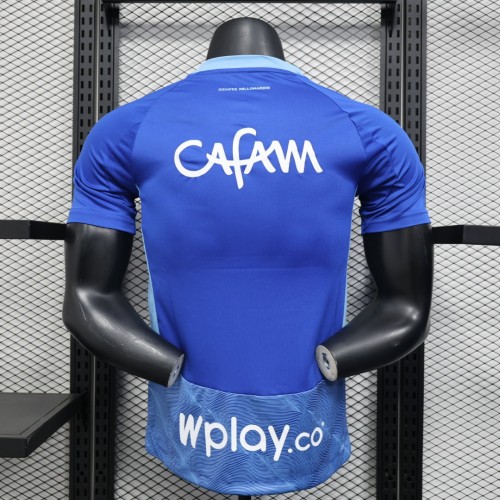 Player Version 2025-2026 Millonarios Home Soccer Jersey Football Shirt