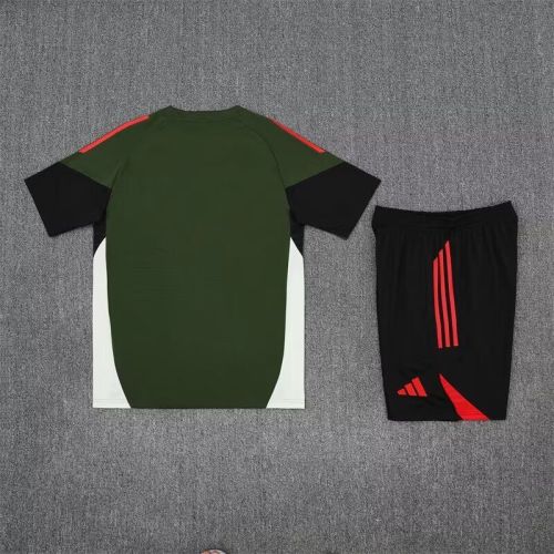 Adult Uniform 2025-2026 Bayern Munich Dark Green Soccer Training Jersey and Shorts Football Kits