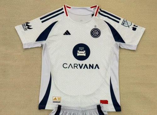 Fan Version 2025-2026 Chicago Fire Away White Soccer Jersey Men's Football Kit