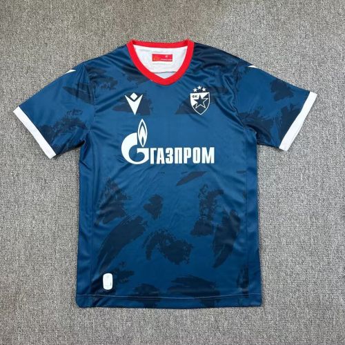 Fans Version 2024-2025 Crvena zvezda Football Shirt Vintage Red Star Belgrade Away Dark Blue Soccer Jersey