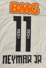 Neymar Jr 11 Lettering for Santos Jersey