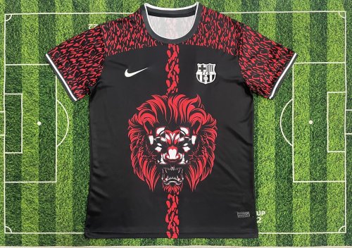 Barca Camisetas de Futbol Fans Version 2025-2026 Barcelona Black/Red Special Edition Soccer Jersey