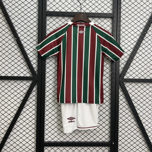 Youth Uniform Kids Kit Fluminense 2025-2026 Home Soccer Jersey Shorts Child Football Set