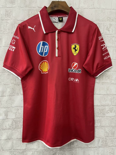 2025 F1 Ferrari Red Racing Polo