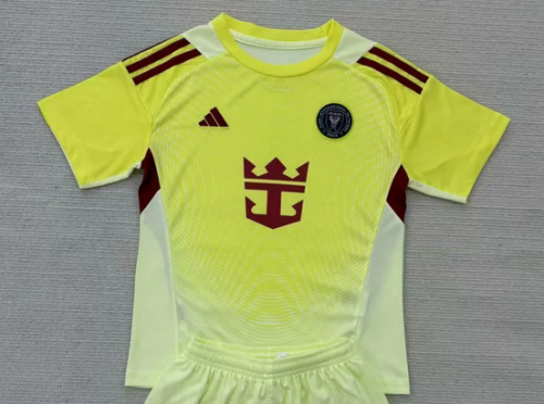 Fan Version 2025-2026 Inter Miami Light Yellow Goalkeeper Soccer Jersey Football Shirt