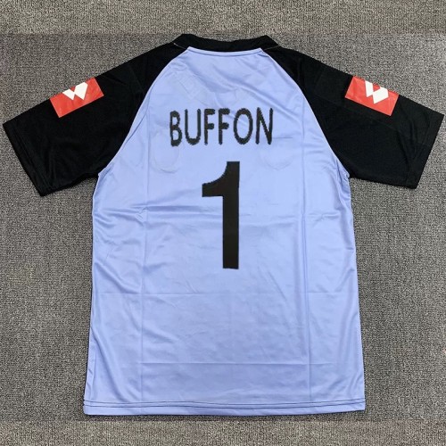 Retro Jersey 2002-2003 Juventus BUFFON 1 Blue Goalkeeper Soccer Jersey Vintage Football Shirt