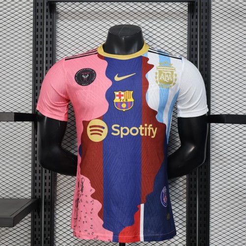 Player Version Messi Team Combine Version 2025-2026 Blank Inter Miami Barcelona Argentina PSG Soccer Jersey Football Shirt