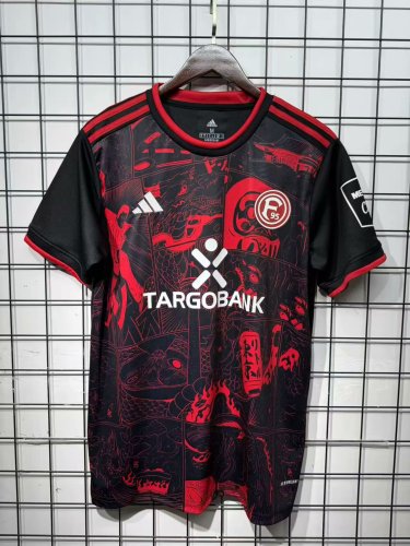 Fan Version 2024-2025 Fortuna Düsseldorf Black/Red Special Edition Soccer Jersey Football Shirt