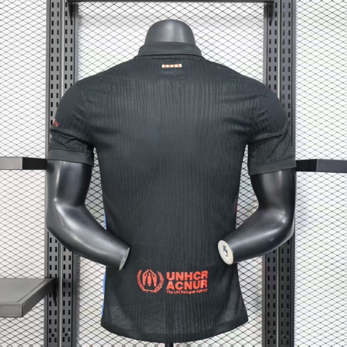 Barca Camisetas de Futbol Player Version 2024-2025 Barcelona T.S. 1989 Version Away Black Soccer Jersey