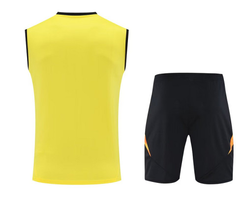Adult Uniform 2025-2026 Atletico mineiro Yellow Soccer Training Vest and Shorts Football Set