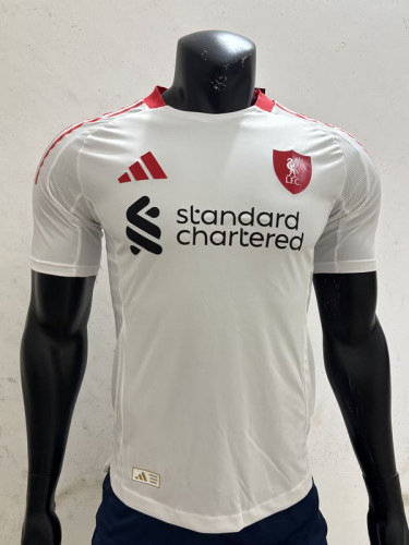 Player Version 2025-2026 Liverpool Away White Soccer Jersey Football Shirt