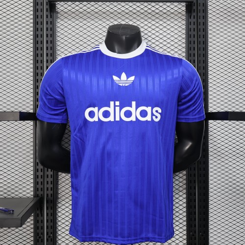 2025 AD Soccer Training T-shirt Blue Casual Football Shirt