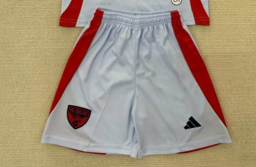 Fan Version 2025-2026 FC Dallas Away Grey Soccer Shorts White Football Shorts