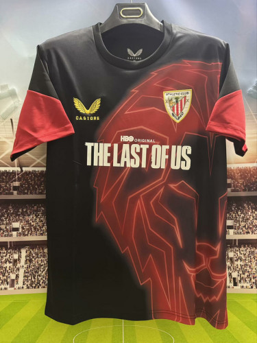 Fan Version 2025-2026 Athletic Bilbao Black/Red Soccer Training Jersey Football Shirt