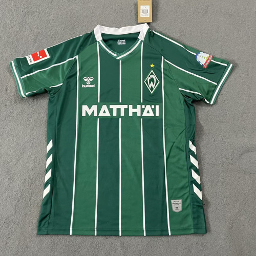with Bundesliga Patch Fan Version 2025-2026 Werder Bremen Home Soccer Jersey Football Shirt