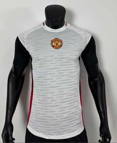 Player Version 2025-2026 Manchester United White Soccer Training Jersey Man United Football Shirt