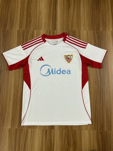 Fans Version 2025-2026 Sevilla Home Soccer Jersey Football Shirt