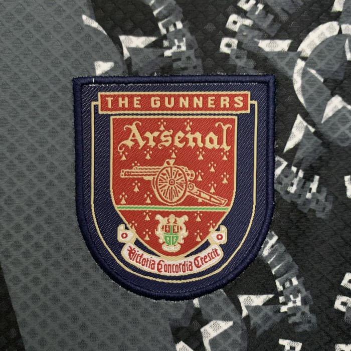 Retro Jersey Long Sleeve 1994-1995 Arsenal Black Goalkeeper Soccer Jersey LS Vintage Football Shirt