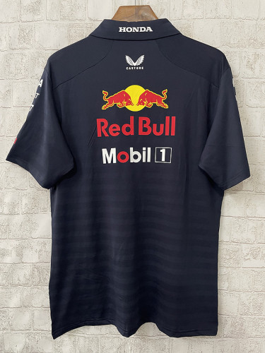 2025 Red Bull Black Polo Racing Shirt