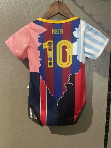 Baby Cloth 2025-2026 Messi Team Combine Version Barcelona Argentina Inter Miami PSG Soccer Jersey Baby Onesies