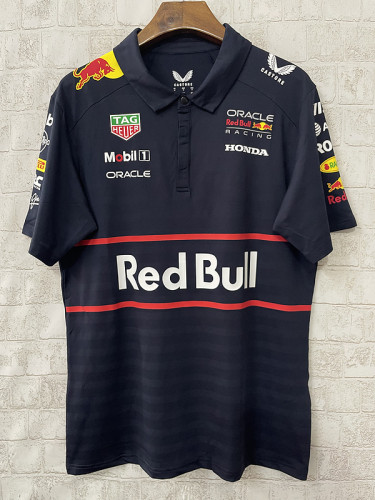 2025 Red Bull Black Polo Racing Shirt