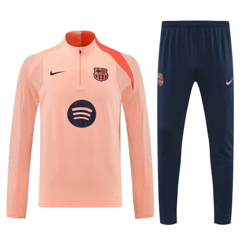 2025-2026 Barcelona Pink Soccer Training Sweater and Pants Football Kit