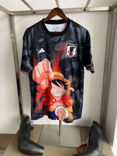 Fan Version 2025 Japan Black/Orange Comic Soccer Jersey Football Shirt