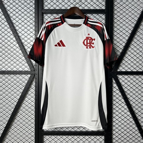 Fan Version 2025-2026 Flamengo Away White Soccer Jersey Football Shirt