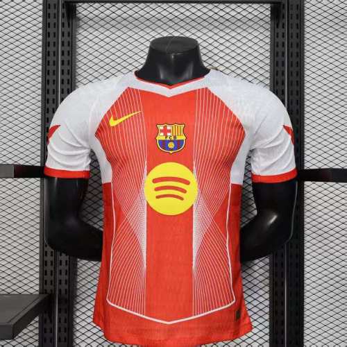 Barca Camisetas de Futbol Player Version 2025-2026 Barcelona Red Special Edition Soccer Jersey
