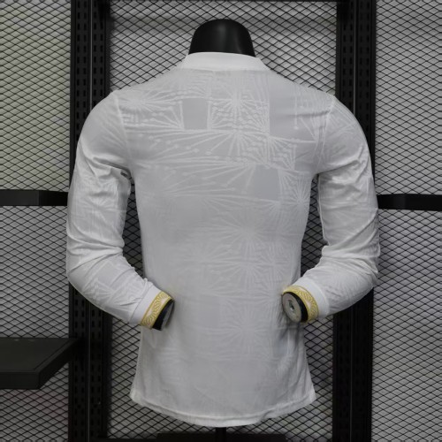 Player Version Long Sleeve 2025 Mexico White/Gold Special Edition Soccer Jersey Adulto Camiseta de Futbol