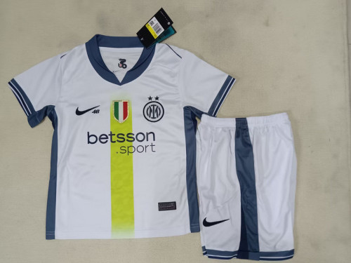 Youth Uniform Kids Kit 2025-2026 Inter Milan VR46 Special Edition Soccer Jersey Shorts Child Football Set