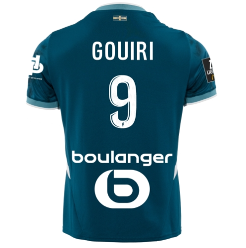 with Ligue 1 Patch Fan Version 2024-2025 Olympique de Marseille GOUIRI 9 Away Dark Blue Soccer Jersey Football Shirt