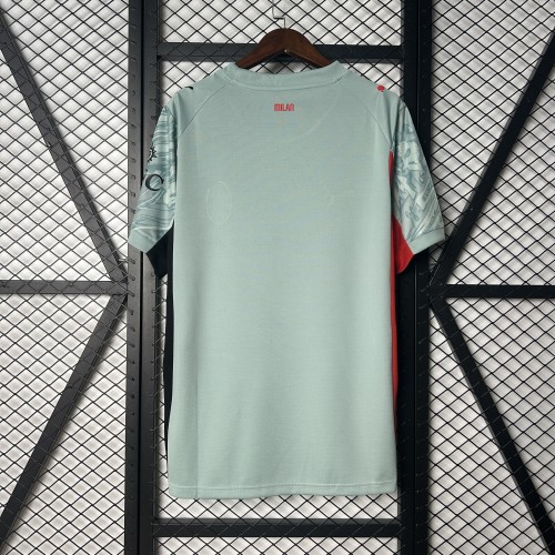 Fan Version 2025-2026 AC Milan Green Goalkeeper Soccer Jersey AC Football Shirt